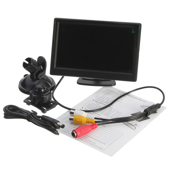 Freeshipping 5 Inch TFT-LCD Car Rear View Rearview Monitor With Stand Reverse Backup Camera Freeshipping