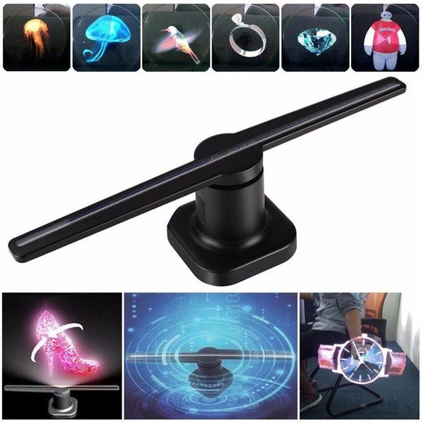 Universal LED Holographic Projector Portable Hologram Player 3D Holographic Dispaly Fan Unique Hologram Projector