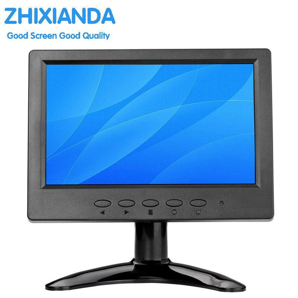 7 inch support Linux system small vga lcd monitor 7-inch 1024*600 desktop game home screen monitors HDMI/BNC/VGA/AV/USB interface