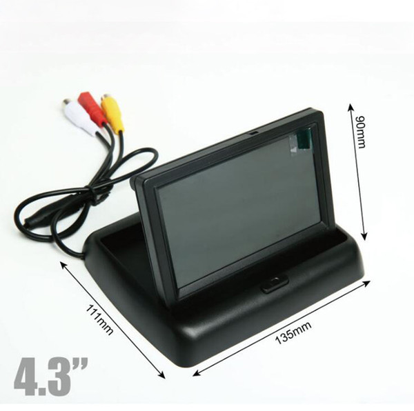 4.3 inch HD Foldable Car Rear View Monitor Reversing LCD TFT Display with Night Vision Backup Rearview Camera for Vehicle