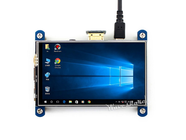 Waveshare 4 inch HDMI LCD 800*480 Resistive Touch Screen IPS Interface Designed for Raspberry Pi works as computer monitor