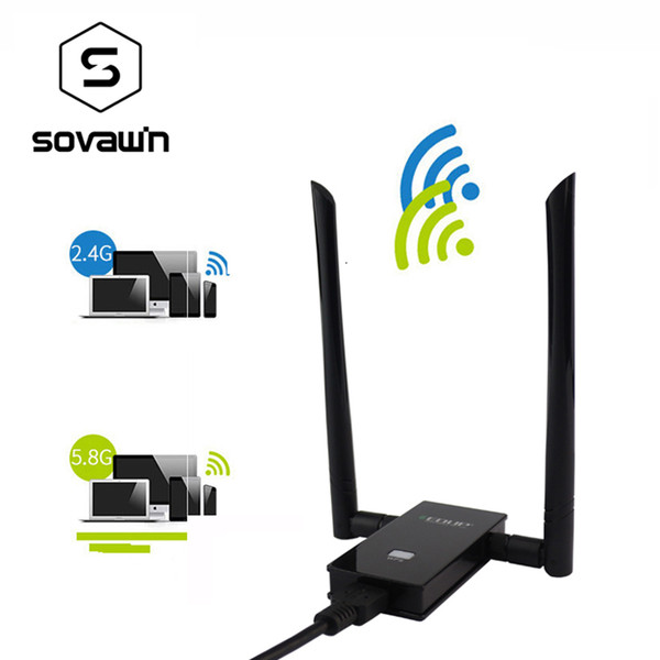 Wireless Network Card USB 3.0 Dual Band 2.4GHz 5GHz 1200Mbps 802.11ac wifi Antenna Adapter wi-fi Fast Rransmitter Receiver wi fi