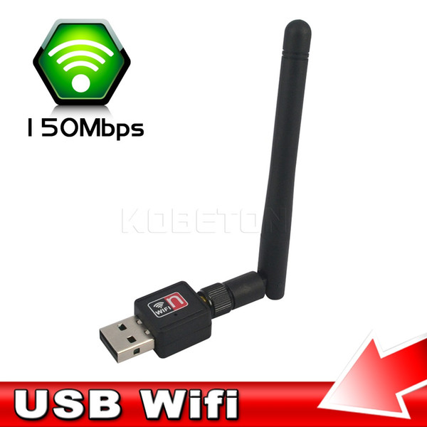 Mini Wireless PC Networking Wifi Adapter Network Card USB External WiFi Receiver 150Mbps With Antenna for Computer 802.11b/g/n