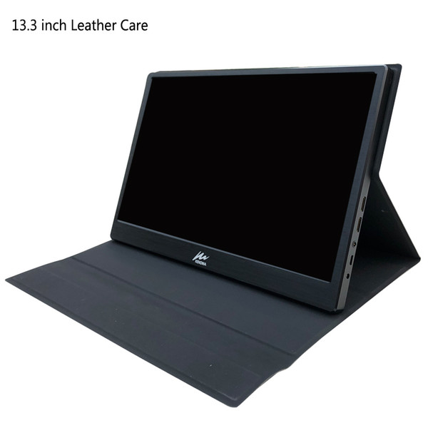 13.3 inch High-Quality Portable Leather Case for Protector monitor Stand Hole Desk Special for IPS LCD Display Dock Stand