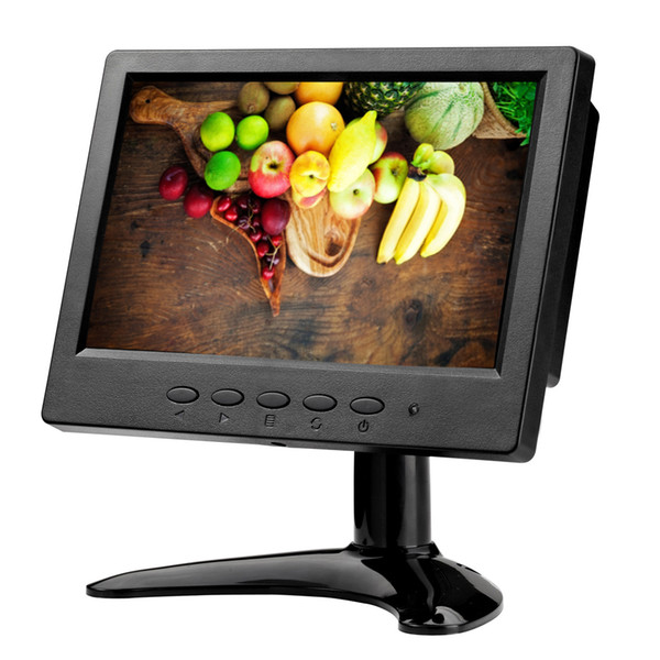 ZHIXIANDA H0716 7 inch 1024*600 16:9 AV BNC VGA HDMI signal portable mini LCD screen monitor with two speakers