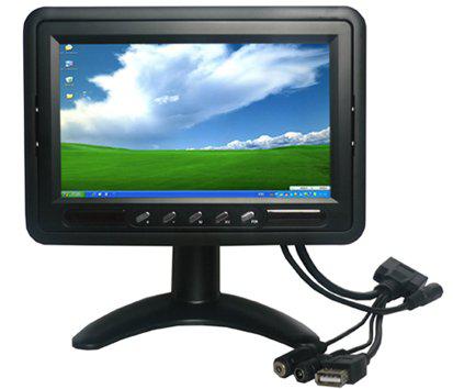 7 Inch HL-706B Headrest Monitor With Touch Screen For Desktop or Car PC , POS , mini-itx industrial pc ipc monitor