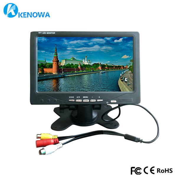 7 inch 1024x600 industrial Car Reverse Backup Rearview TFT LCD monitor 2 AV Input Screen Computer Monitors PC Home Security