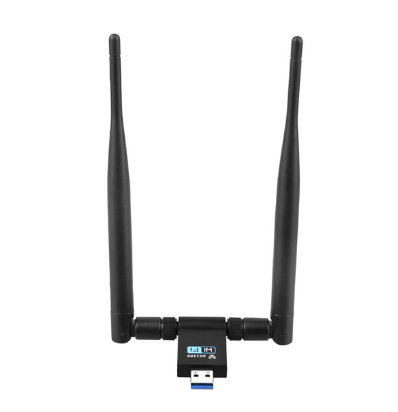 Wireless Usb Wifi Adapter, 1200Mbps Dual Band 2.4Ghz/300Mbps 5Ghz/867Mbps Dual 5Dbi Antennas Network Wifi Usb 3.0 For Desktop