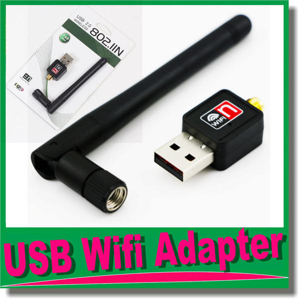 150Mbps USB WiFi Adapter Antenna Wlan Card For Desktop Wireless Network Adapters LAN Network Card 2db Antenna Computer Software Drive OM-CH9