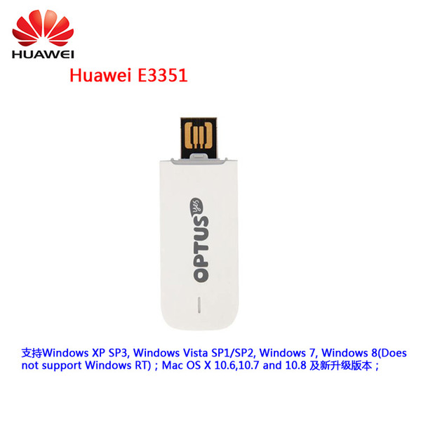 Desbloqueado huawei E3351 E3351s-2 3g DC-HSPA + 43.2 Mbps USB Modem de Banda Larga USB Dongle PK huawei e1750 e1752 E3131 e8231