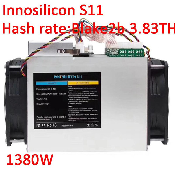 New Miner Innosilicon S11 with + PSU SiaMaster Newest Miner Innosilicon S11 Blake2b 3.83TH/S 1380W for SIACOIN