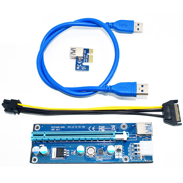 007 1x-16x Transfer Card Cord pci express to usb 3.0 converter VER007 Express Riser for Bitcoin