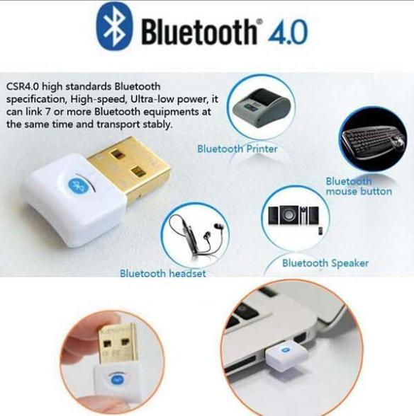 Mini USB Bluetooth V4.0 Dual Mode Wireless Dongle Gold plated connector CSR 4.0 Adapter Audio Transmitter For Win7/8/XP 25