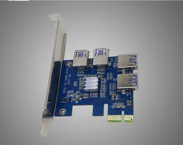 USB3.0 slots Riser PCIe card slots 1 to 4 PCI Express 16X Riser Card PCI-E 1X slot 4 PCIe External PCIe Adapter Card Port Multiplier