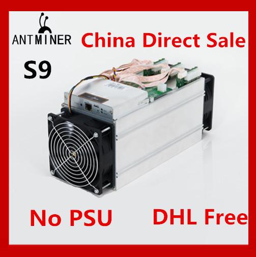 DHL Free Brand New AntMiner S9 13.5T with no psu Bitcoin Miner Asic Miner Newest 16nm Btc Miner Bitcoin Mining