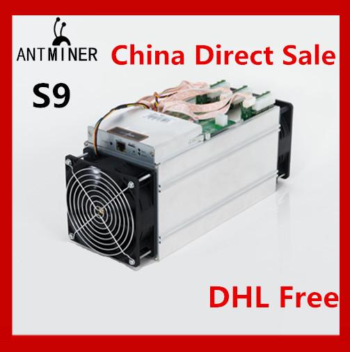 (China Direct Sale) DHL Free Brand New AntMiner S9 13.5T Bitcoin Miner WITH PSU Asic Miner Newest 16nm Btc Miner Bitcoin Mining