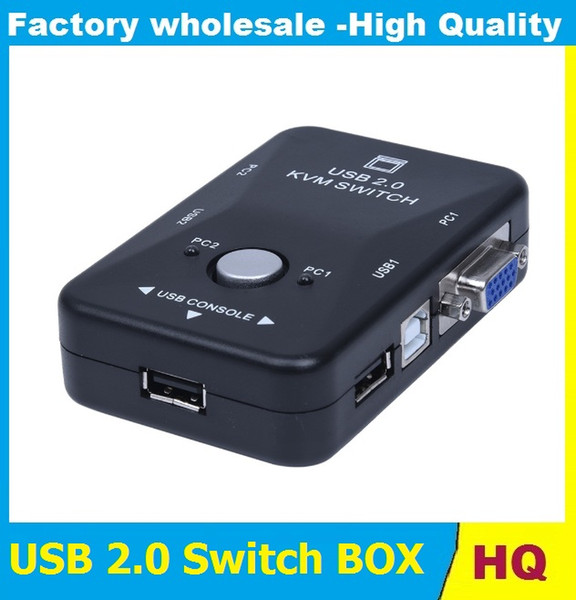 Hot Sale 2 Port VGA USB KVM Switch Splitter Auto Controller Keyboard Mouse Printer Up to 1920*1440