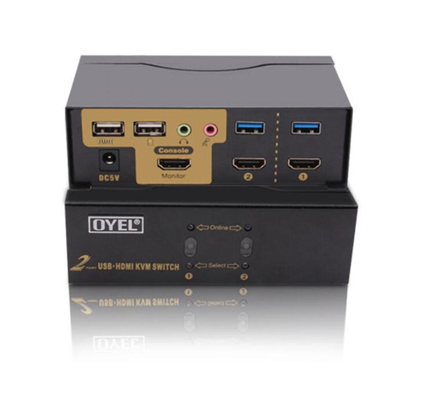 KVM switch 2 in 1 out 4K automatic desktop 2-port HDMI cut screen