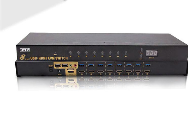 Hdmi kvm switcher 8 in 1 out cabinet HD video switcher