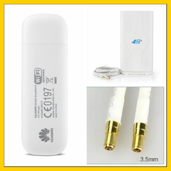 Freeshipping E8372 150Mbps 4G LTE Wifi Modem E8372h-153 + 4G Signal Amplifier Antenna i double TS9 connector