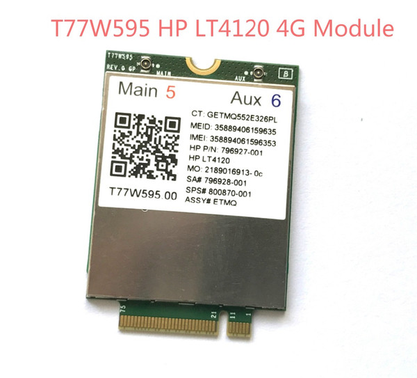 Freeshipping lt4120 Snapdragon X5 LTE T77W595 796928-001 4G WWAN M.2 150Mbps LTE Modem For HP Elite x2 840 850 G3 640 650 645 G2