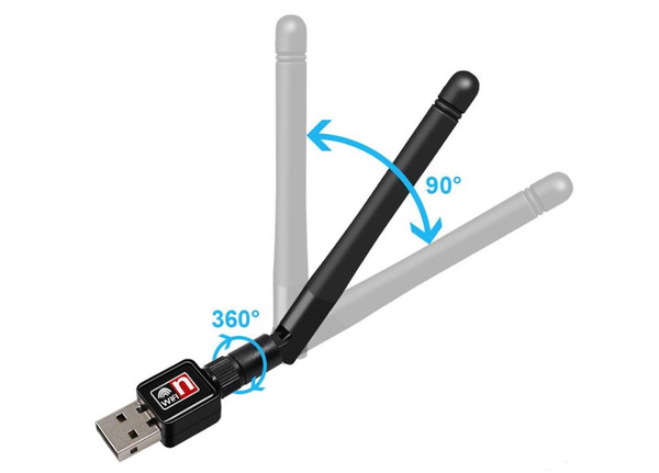 New Mini Network Card USB WiFi Adapter 150mbps 2dBi Wi-Fi adapter PC Wi Fi Antenna WiFi Dongle 2.4G USB Ethernet WiFi Receiver HY469728