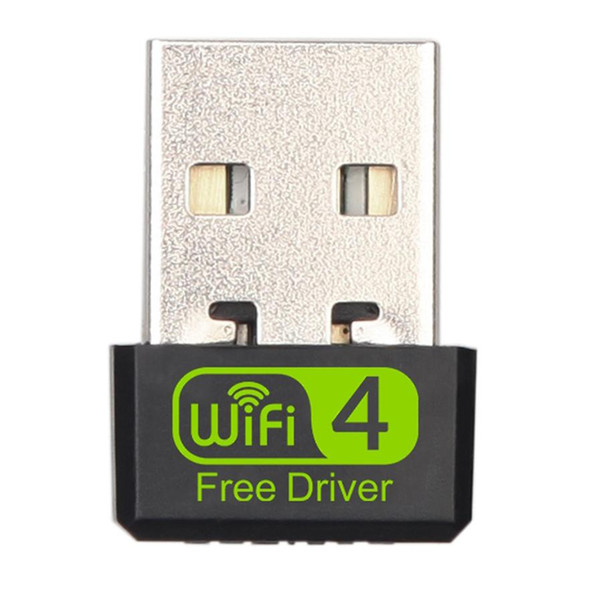 100pcs Mini Free Drive Wireless Adapter Network Card Usb Desktop Computer Adapter Portable Wifi Receiver Transmitter 150Mbps