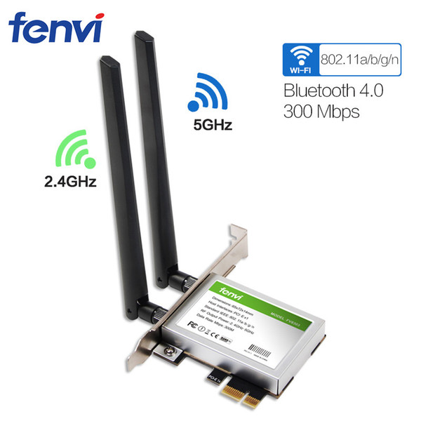 bt 600Mbps Dual band Wireless Adapter Desktop WLan Bluetooth BT 4.0 802.11 a/b/g/n PCI-Express 1/8X/16X Card