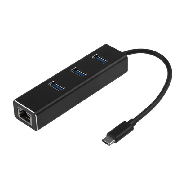 3 Ports Type C to Gigabit Ethernet LAN RJ45 Wired Network Adapter Card USB 3.0 HUB 10/100/1000Mbps Networking Cards