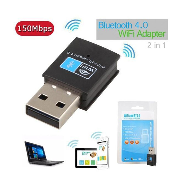 Mini Bluetooth 4.0 USB Adapter Add 2.4G WIFI 150Mbps Wireless 802.11n/g/b Network Card For Windows Linux Android Systems