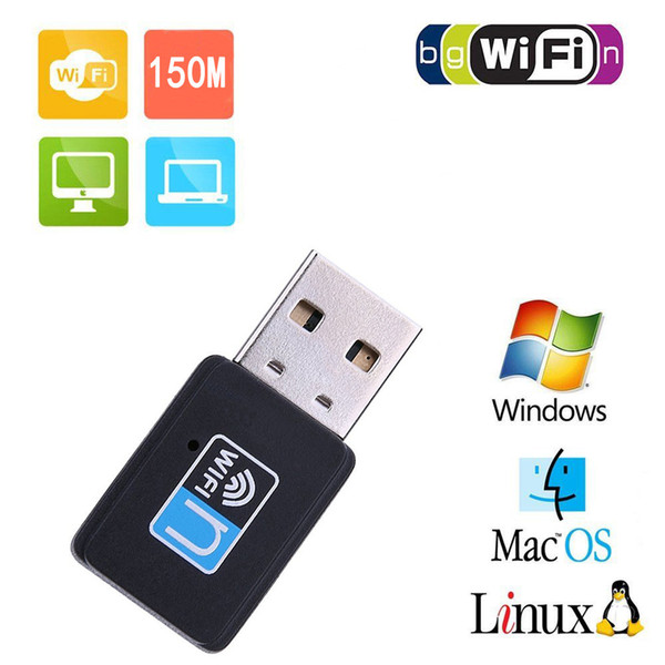 New Mini 150Mbps USB 2.0 WiFi Wireless network Adapter Network LAN Card WIFI receiver 802.11 ngb for desktop laptop