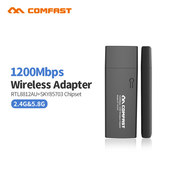 COMFAST 1200M 802.11AC laptop Dual Band 2.4 Ghz + 5 Ghz USB 3.0 Sem Fio/Wi-fi gigabit AC Dongle adaptador Adaptor