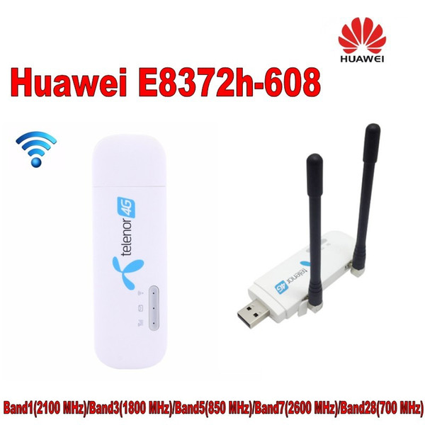 Unlocked Huawei E8372 ( plus a pair of antenna) LTE USB Wingle LTE Universal 4G USB WiFi Modem car wifi E8372h-608