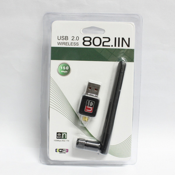 USB WiFi Wireless Adapter Network LAN Card With 2dbi Antenna IEEE 802.11n/g/b 150M Mini Adapter