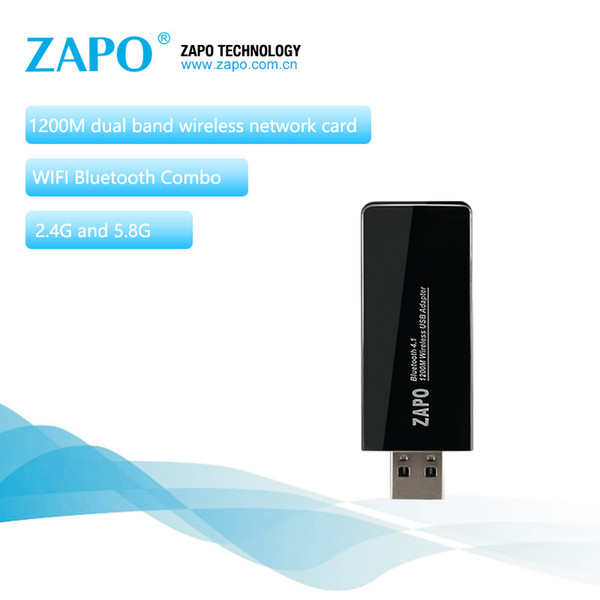 ZAPO brand 1200M dual frequency WiFi wireless network card + Bluetooth 4.1 transmitter WIFI Bluetooth 4.1 two in one Desktop computers