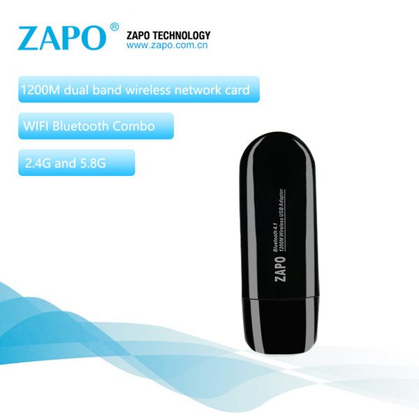 ZAPO brand 1200M wireless network card + Bluetooth 4.1 receiver wireless dual frequency WIFI Bluetooth adapter computers