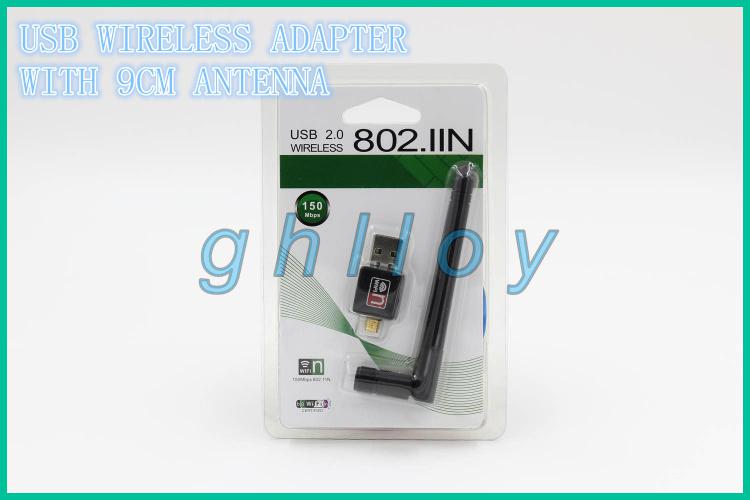 150M(150Mbps) Mini USB WiFi Wireless Network Card 802.11 n/g/b LAN Adapter with 9cm Antenna 50pcs up