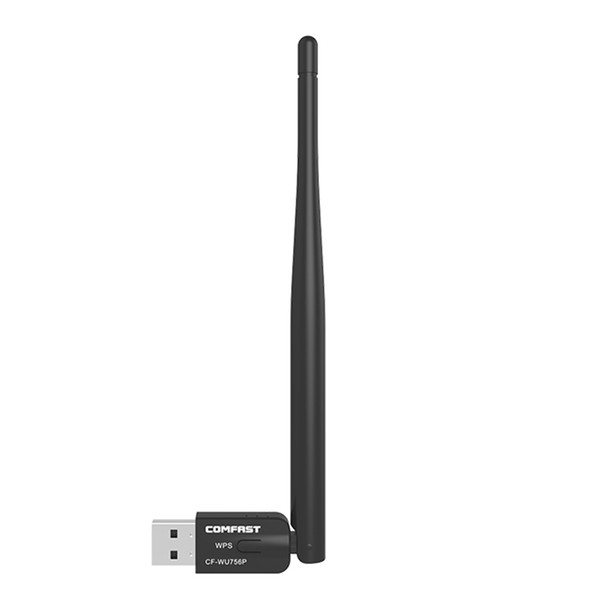 Wholesale- New USB Wifi 300mbps Wireless Network Card 5dBi Antenna Receiver Adapter 2.4GHz Radar Wireless Adapter