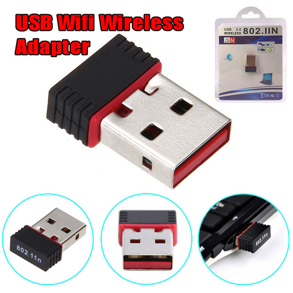 High Quality Red Edge Chip Mini USB Adapter 150Mbps 150M Wifi Wireless Adapter LAN Card 802.11n/g/b 2.4GHz