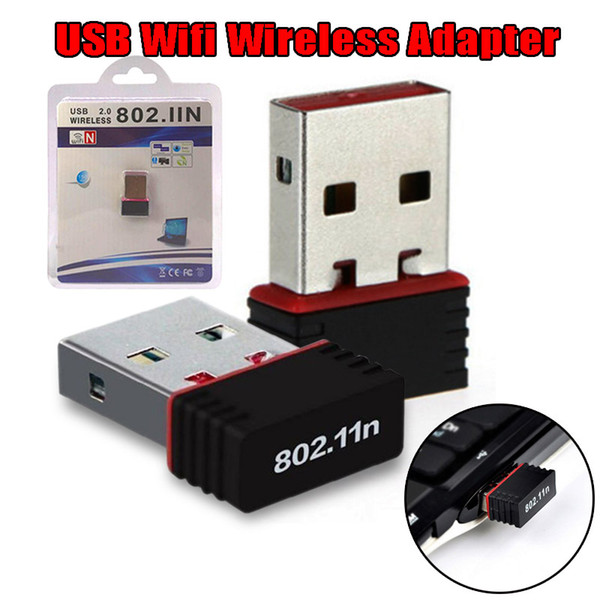 Mini PC WiFi adapter 150Mbps USB WiFi wireless antenna computer network card 802.11n / g / b LAN + antenna WiFi adapters wi-fi antenna