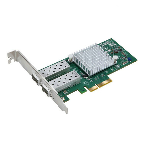 Wholesale- Support FCoE Intel 82599/X520 PCI-E x8 10G Ethernet Network Optical Lan Cards With Dual SFP+ Port adapter converter