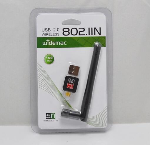 Wholesale 100pcs RT5370 Mini 150M USB WiFi Wireless Network Card 802.11 n/g/b LAN Adapter with Antenna Free Shipping DHL