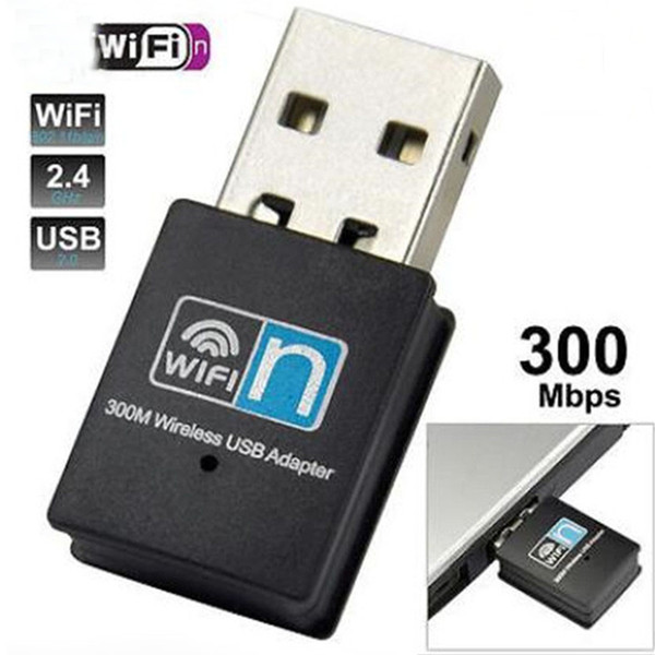 300Mbps 802.11 b/g/n Wireless Card Mini Wireless USB Wifi Wlan Adapter or Computer & Networking retail package