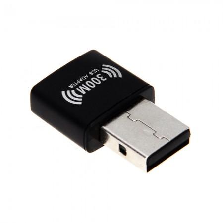 USB2.0 WiFi 2.4GHz Wireless LAN Network Adapter 802.11 n/g/b 300Mbps Black