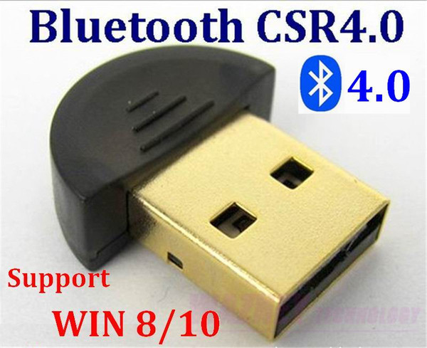 100set/lot* Top quality Mini USB Bluetooth Adapter V 4.0 Dual Mode Wireless Dongle CSR 4.0 For Win10 win8 /7 XP 25