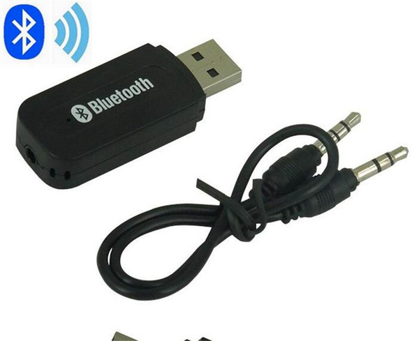 500set/lot USB Wireless Bluetooth 3.5mm Music Audio Car Handsfree Receiver Adapter