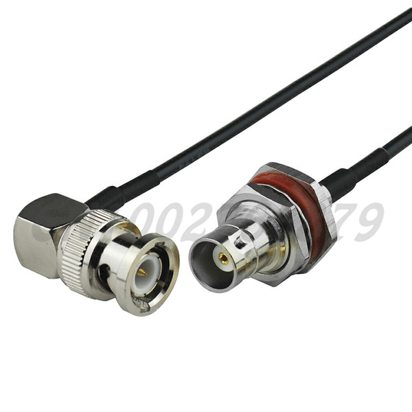 1ft 30cm RF BNC Jack bulkhead with O-ring to BNC Plug male Right Angle RG174 Pigtail Cable Antenna Feeder cable assembly