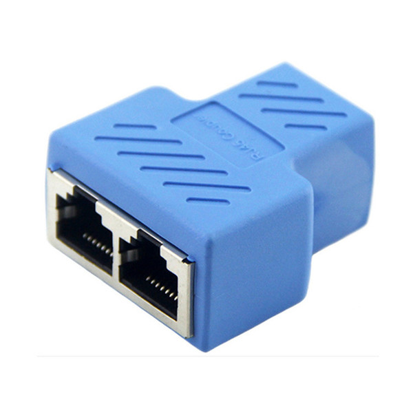 10PCS RJ45 Adapter 1 to 2 Dual Female Port Ethernet Adapter 8P8C Network Extender Extension Cable CAT5/CAT6 Splitter Connector