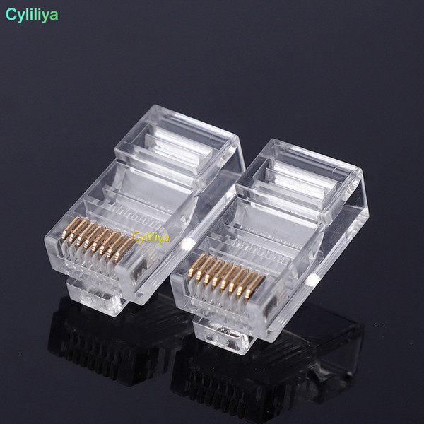 Fanaticism Hight Quality RJ45 RJ-45 CAT5 Modular Plug Network Connector 8P8C 8 Pin 8 Contacts Rj45 Lan Modular Connector