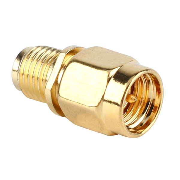 50pcs/lot For RF Coaxial Cable Gold Plated Color RP SMA Female Jack to SMA Male Plug Straight Mini Jack Plug Wire Connector Adapter